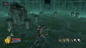 Skryj się za słupem, przeczekaj fale, pokonaj sporo zombie (już bez duchów-wojowników) i dokończ walkę z Kilaranem - Kurhan Amon Gorthad (2) | Rozdział 2 | Władca Pierścieni Wojna na Północy - Władca Pierścieni: Wojna na Północy - poradnik do gry