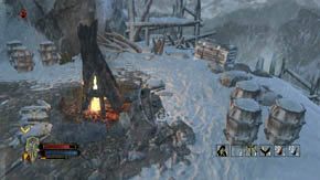 Tuż po lewej będzie patrol kilku wojowników (w tym dwóch ciężko opancerzonych) i łuczników - Górska przełęcz | Rozdział 4 | Władca Pierścieni Wojna na Północy - Władca Pierścieni: Wojna na Północy - poradnik do gry