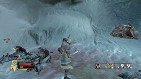 W środku czeka cię walka z dwoma górskimi trollami - Górska przełęcz | Rozdział 4 | Władca Pierścieni Wojna na Północy - Władca Pierścieni: Wojna na Północy - poradnik do gry