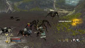 Pod drzewem i skałą naprzeciwko jest stos przedmiotów i kwiat, a po prawej kolejny - Zasnute pajęczynami ostępy | Rozdział 5 | Władca Pierścieni Wojna na Północy - Władca Pierścieni: Wojna na Północy - poradnik do gry