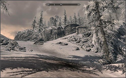 Wejście do ruin znajduje się wysoko w górach i najlepiej tam dotrzeć od północy - Nie czas na łzy (1) | Zadania Mrocznego Bractwa | Solucja Skyrim - Skyrim - poradnik, mapy, questy
