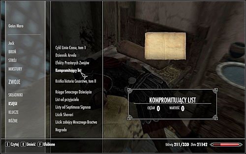 Niezależnie od tego w jaki sposób i w jakim miejscu rozprawiłeś się z Gaiusem Maro, musisz podejść do jego zwłok i wejść z nimi w interakcję - Luka w ochronie | Zadania Mrocznego Bractwa | Solucja Skyrim - Skyrim - poradnik, mapy, questy