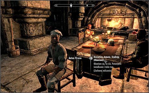 Na sam koniec rozmowy Anton będzie oczywiście starał się wybłagać byś pozwolił mu żyć - Przepis na nieszczęście | Zadania Mrocznego Bractwa | Solucja Skyrim - Skyrim - poradnik, mapy, questy