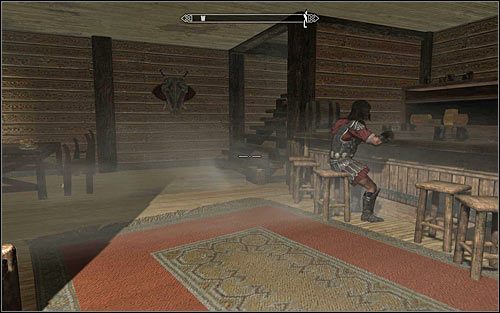 Teraz z kolei musisz zaczekać aż po lewej stronie pojawi się agent Penitus Oculatus - Chwała Sithisowi! (1) | Zadania Mrocznego Bractwa | Solucja Skyrim - Skyrim - poradnik, mapy, questy