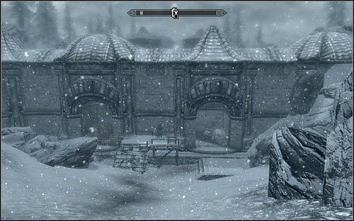 Jeżeli nie masz nic przeciwko staczaniu bezpośrednich walk z bandytami, to do celu podróży najlepiej zbliżyć się od południowego-wschodu (powyższy screen) - Zlecenie- Zabij Malurila | Zadania Mrocznego Bractwa | Solucja Skyrim - Skyrim - poradnik, mapy, questy