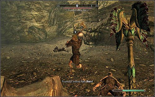 Skup się na zlokalizowaniu przywódcy (powyższy screen) - Prosto w serce cz.2 | Zadania Towarzyszy | Solucja Skyrim - Skyrim - poradnik, mapy, questy