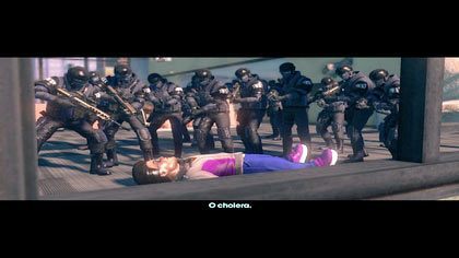 Niestety, zniszczony helikopter wpada na nas - Miłe złego skoku początki | Kampania Saints Row The Third - Saints Row: The Third - poradnik do gry