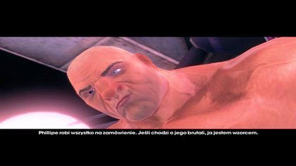 Za rogiem zastajemy przypominającego Brutali, wielkiego, nagiego faceta, przypiętego do dziwnego urządzenia - Belgijski problem | Kampania Saints Row The Third - Saints Row: The Third - poradnik do gry