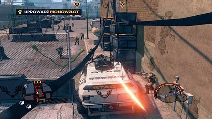 Udajemy się do bazy STAG, gdzie będziemy musieli ukraść pionowzlot - Konwój-pułapka | Kampania Saints Row The Third - Saints Row: The Third - poradnik do gry