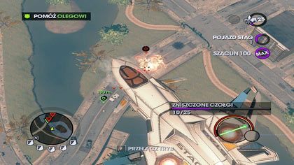 Po zniszczeniu wszystkich celów dowiadujemy się, iż Oleg ma problemy - Konwój-pułapka | Kampania Saints Row The Third - Saints Row: The Third - poradnik do gry