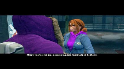 Walki z Deckerami ciąg dalszy - Kinzie ma zamiar wyśledzić Deckerów w czasie, gdy my będziemy brać udział w wirtualnych wyścigach z czasem (Wypalanie Szlaku) - Cyberrozwałka (A) | Kampania Saints Row The Third - Saints Row: The Third - poradnik do gry