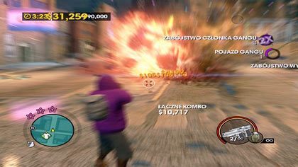 W tej misji mamy dostęp do nieograniczonej ilości Granatów, dlatego warto z nich korzystać (broń miotaną zmieniamy klawiszem G) - Chaos (A) | Kampania Saints Row The Third - Saints Row: The Third - poradnik do gry