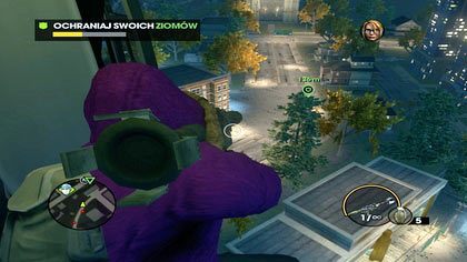 Gdy samochód z Kinzie ruszy, zostaniemy wciągnięci na pokład śmigłowca - Anioł Stróż 2 (A) | Kampania Saints Row The Third - Saints Row: The Third - poradnik do gry