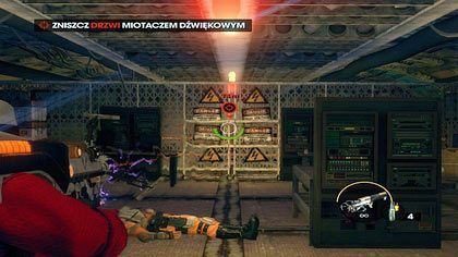 W ostatniej, znajdującej się najbliżej ogona samolotu skrzyni znajdziemy Dźwiękowy Łomot - Air Steelport | Kampania Saints Row The Third - Saints Row: The Third - poradnik do gry