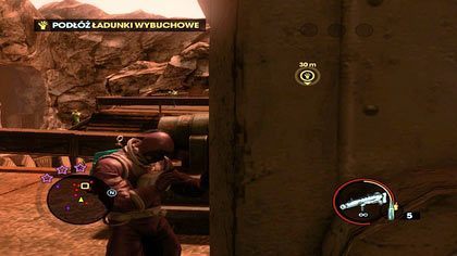 W tym miejscu liczba przeciwników wymaga od nas większej ostrożności, dlatego zanim podłożymy oba ładunki wybuchowe upewnijmy się, iż pozbyliśmy się wszystkich Luchadores - Gangsterzy w kosmosie | Kampania Saints Row The Third - Saints Row: The Third - poradnik do gry