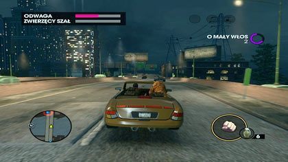 Wspólnym mianownikiem każdej akcji Eskorta jest konieczność wypełnienia górnego, różowego paska (Odwaga/Przyjemność) oraz ucieczka przed reporterami - Akcje (zadania poboczne) (1) | Zadania dodatkowe Saints Row The Third - Saints Row: The Third - poradnik do gry