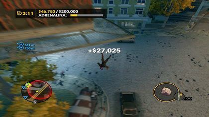 Warunkiem zdobycia wyższego wyniku jest odbijanie się od kilku aut naprzemiennie, co będzie znacząco zwiększać pulę pieniężną - Akcje (zadania poboczne) (2) | Zadania dodatkowe Saints Row The Third - Saints Row: The Third - poradnik do gry