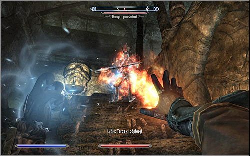 Zapisz stan gry i dopiero wtedy wejdź do południowego pomieszczenia - W podziemiach Saarthal (2) | Questy Akademii w Zimowej Twierdzy | Solucja Skyrim - Skyrim - poradnik, mapy, questy