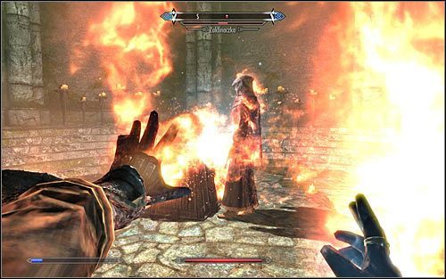 Dobiciem Zaklinaczki zajmij się dopiero po rozprawieniu się z atronachami (powyższy screen) - Z nosem w księgach (2) | Questy Akademii w Zimowej Twierdzy | Solucja Skyrim - Skyrim - poradnik, mapy, questy