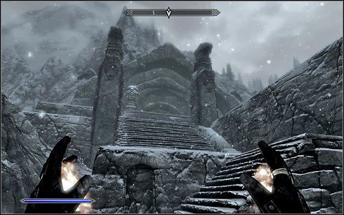 Zachowaj ostrożność, bo na terenie Labiryntianu spotkasz co najmniej dwa trolle śnieżne - Laska Magnusa (1) | Questy Akademii w Zimowej Twierdzy | Solucja Skyrim - Skyrim - poradnik, mapy, questy