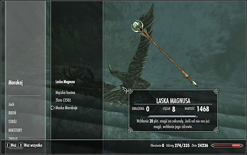 Musisz naturalnie walczyć do momentu, w którym Morokej straci cały pasek zdrowia i zginie - Laska Magnusa (3) | Questy Akademii w Zimowej Twierdzy | Solucja Skyrim - Skyrim - poradnik, mapy, questy