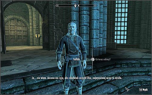 Możesz już odszukać Tolfdira i zainicjować z nim rozmowę (powyższy screen) - Oko Magnusa | Questy Akademii w Zimowej Twierdzy | Solucja Skyrim - Skyrim - poradnik, mapy, questy