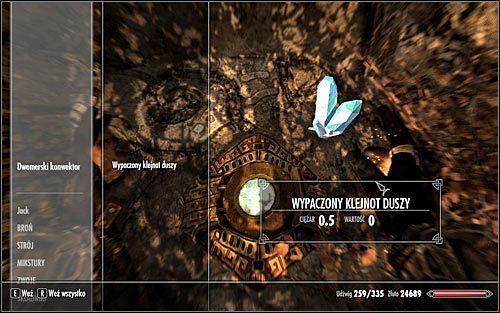 Możesz już podejść do konwektora, ponownie wejść z nim w interakcję i podnieść wypaczony klejnot duszy (powyższy screen) - Wysiłki Arniela (2) | Questy Akademii w Zimowej Twierdzy | Solucja Skyrim - Skyrim - poradnik, mapy, questy