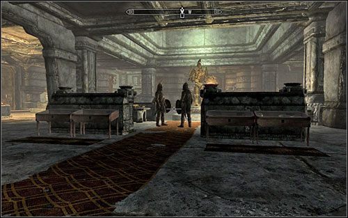 Mimo tego, że muzeum pilnuje tylko trzech gwardzistów, nie warto rozpoczynać z nimi walki - zaowocuje to dużą nagrodą za Twoją głowę (3000 sztuk złota), czego z pewnością wolałbyś uniknąć - Trudne odpowiedzi | Questy Gildii Złodziei | Solucja Skyrim - Skyrim - poradnik, mapy, questy