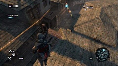 Aby po niej zjechać, musisz pobiec w jej kierunku przytrzymując RT+A - Sekwencja 2 - Rozstaje świata (3-5) | Opis przejścia - Assassins Creed: Revelations PC - kompletny poradnik do gry