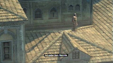 Podążając dalej za swym towarzyszem, natkniesz się na parę strażników - Sekwencja 2 - Rozstaje świata (3-5) | Opis przejścia - Assassins Creed: Revelations PC - kompletny poradnik do gry