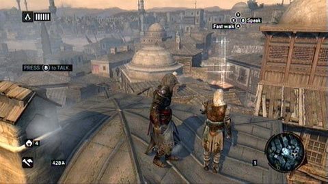 Po krótkiej animacji, udaj się w zaznaczone miejsce, a rozpoczniesz kolejne wspomnienie - Sekwencja 2 - Rozstaje świata (3-5) | Opis przejścia - Assassins Creed: Revelations PC - kompletny poradnik do gry