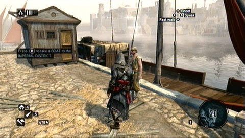W porcie będzie na ciebie czekał marynarz, którzy zabierze cię do drugiej dzielnicy - Sekwencja 2 - Rozstaje świata (6) | Opis przejścia Assassins Creed Revelations - Assassins Creed: Revelations PC - kompletny poradnik do gry