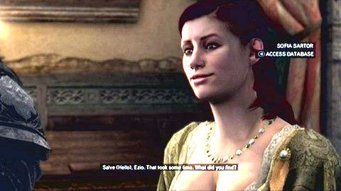 Jest to wyłączeni animacja, w której Ezio rozmawia z Sofią na temat mapy Nicolo Pollo - Sekwencja 3 - Zgubione i znalezione (7,8) | Opis przejścia - Assassins Creed: Revelations PC - kompletny poradnik do gry