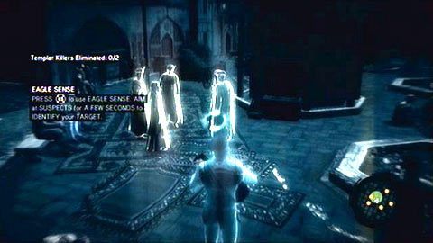 Po dotarciu na dziedziniec, udaj się w zaznaczone na mapie miejsce - Sekwencja 4 - Bezlitosna wojna (1) | Opis przejścia Assassins Creed Revelations - Assassins Creed: Revelations PC - kompletny poradnik do gry