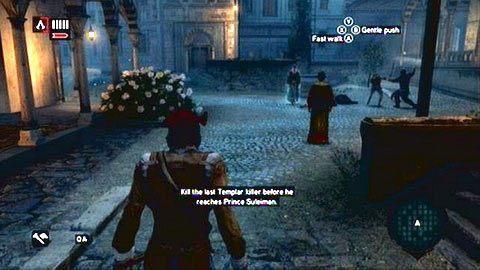 Po wyeliminowaniu czwórki przeciwników, zostanie już tylko jeden Templariusz - Sekwencja 4 - Bezlitosna wojna (1) | Opis przejścia Assassins Creed Revelations - Assassins Creed: Revelations PC - kompletny poradnik do gry