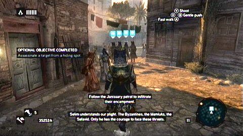 Zaraz na początku zadania wmieszaj się w grupkę janczarów i idź cały czas między nimi - Sekwencja 6 - Kaprys Fortuny (1,2) | Opis przejścia Assassins Creed Revelations - Assassins Creed: Revelations PC - kompletny poradnik do gry