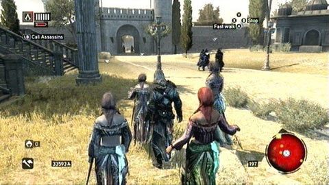 Po przejściu na drugą stronę, opłać Cyganki i razem z nimi udaj się za kolejny mur - Sekwencja 6 - Kaprys Fortuny (3-5) | Opis przejścia Assassins Creed Revelations - Assassins Creed: Revelations PC - kompletny poradnik do gry