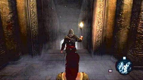 Gdy skończysz, otworzy się przejście, za którym znajdziesz bibliotekę oraz ciało Altaira - Sekwencja 9 - Objawienie | Opis przejścia Assassins Creed Revelations - Assassins Creed: Revelations PC - kompletny poradnik do gry