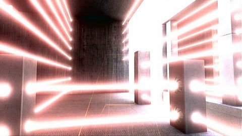 Korytarz z lewej zaprowadzi cię do pomieszczenia z laserowymi barierami - Misje Desmonda (4) | Zadania dodatkowe Assassins Creed Revelations - Assassins Creed: Revelations PC - kompletny poradnik do gry