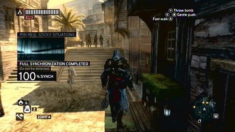 Wystarczy, ze szybko opuścisz strefę, a misja dobiegnie końca - Misje Piri Reisa - Lepka sprawa, Pułapka potykowa | Zadania dodatkowe - Assassins Creed: Revelations PC - kompletny poradnik do gry