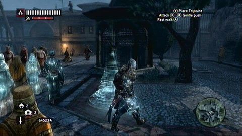 Aby rozpocząć zadanie, podejdź do białego stożka stojącego na mały placu - Misje rekrutów (4-6) | Zadania dodatkowe Assassins Creed Revelations - Assassins Creed: Revelations PC - kompletny poradnik do gry