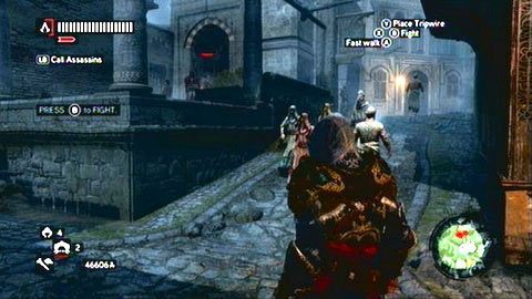 Podejdź z nimi do zaznaczonych na czerwono żołnierzy, wyceluj w przeciwników (LT), a następnie wciśnij B - Misje frakcji | Zadania dodatkowe Assassins Creed Revelations - Assassins Creed: Revelations PC - kompletny poradnik do gry