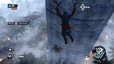 Niestety na drewnianą platformę, na której ukryto fragment, nie da się wdrapać, ani opuścić z góry - Dzielnica Galata | Fragmenty Danych Animusa Assassins Creed Revelations - Assassins Creed: Revelations PC - kompletny poradnik do gry