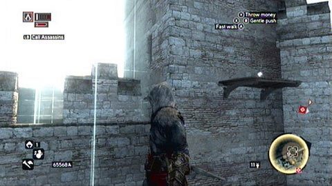 Znajdziesz go na drewnianej platformie wiszącej ze ściany murów - Dzielnica Konstantyna (11-21) | Fragmenty Danych Animusa - Assassins Creed: Revelations PC - kompletny poradnik do gry