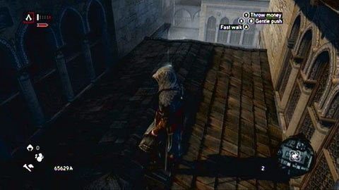 Unosi się nad dachem przejścia między budynkami - Dzielnica imperialna (11-22) | Fragmenty Danych Animusa - Assassins Creed: Revelations PC - kompletny poradnik do gry