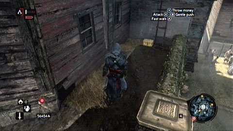 Skarb znajduje się w wąskim zaułku niedaleko schodów - Dzielnica Konstantyna (12-24) | Skrzynie ze skarbami - Assassins Creed: Revelations PC - kompletny poradnik do gry
