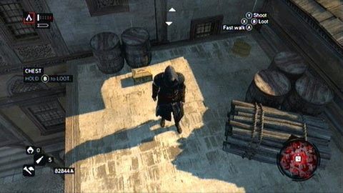 Skrzynkę ukryto obok beczek na dachu budynku - Dzielnica Imperialna (01-13) | Skrzynie ze skarbami Assassins Creed Revelations - Assassins Creed: Revelations PC - kompletny poradnik do gry