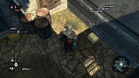 Tak jak poprzedni skarb, ten także ukryto na małym podwórzu - Dzielnica Imperialna (14-28) | Skrzynie ze skarbami Assassins Creed Revelations - Assassins Creed: Revelations PC - kompletny poradnik do gry