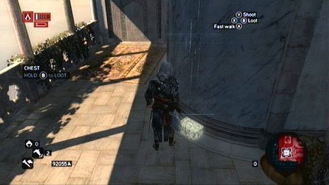 Podobnie jak poprzednie, znajdziesz ten skarb na jednym z balkonów pałacu - Dzielnica Imperialna (14-28) | Skrzynie ze skarbami Assassins Creed Revelations - Assassins Creed: Revelations PC - kompletny poradnik do gry