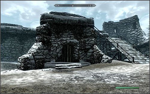 Druga z lokacji, które należy zabezpieczyć, to więzienie fortu Hraggstad (powyższy screen) - Wstępowanie do Legionu | Questy Legionu Cesarskiego | Solucja Skyrim - Skyrim - poradnik, mapy, questy